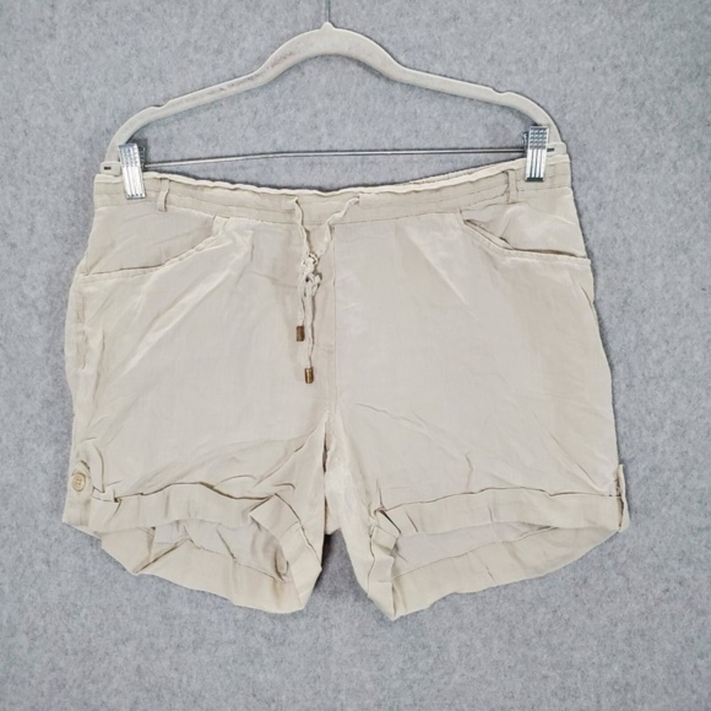 Snake Eyes Men Shorts 40‎ Cream Chino Logo Embroidered Golf Casual Dry 18